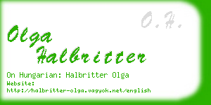 olga halbritter business card
